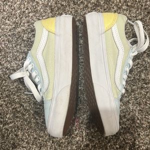 Pastel color block Vans
